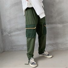 【】A003-AZ129-P55新款大口袋工装裤绑带休闲裤，男装休闲裤，电商A003
