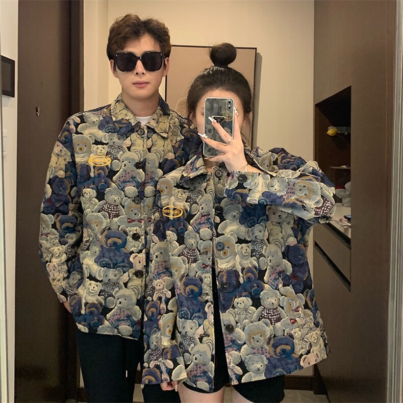情侣装秋装夹克外套时尚百搭复古设计感外套小香风上衣C665-88,男装夹克,星座911-2(原星座613-2）