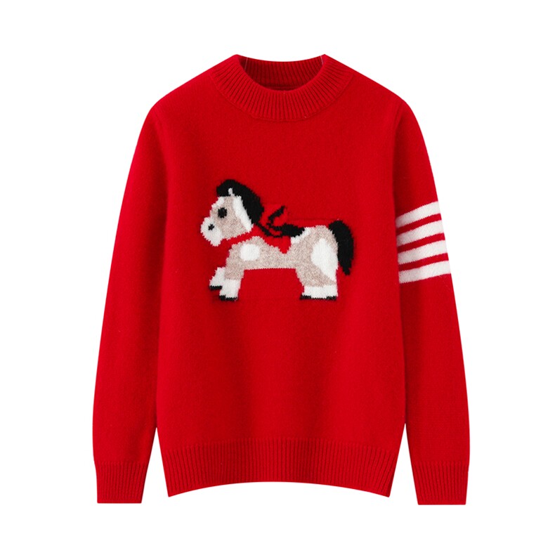 2025时尚百搭通勤简约休闲儿童羊毛衫，童装儿童羊毛衫，牧雅羊绒