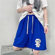 HD74233-P22华夫格短裤男大码宽松五分裤男直筒中裤，男装休闲裤，电商A040