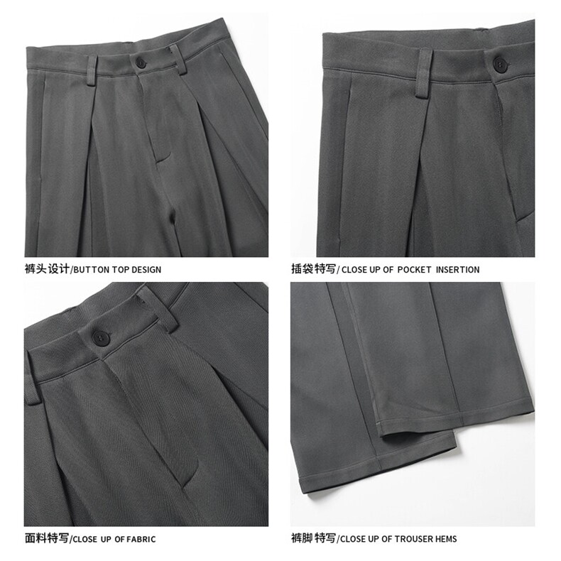 2025秋季新款白底大码美式宽松西裤M-5XHK25214-特P35,男装休闲裤,电商A022