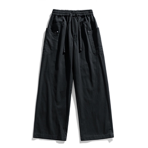 2025秋季新款现货纯棉水洗直筒裤工装休闲长裤DSA157B-K2535-P60图片