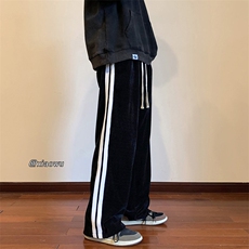 欧棉绒织带休闲裤直筒B342-K7011-P50控68，男装休闲裤，电商B342