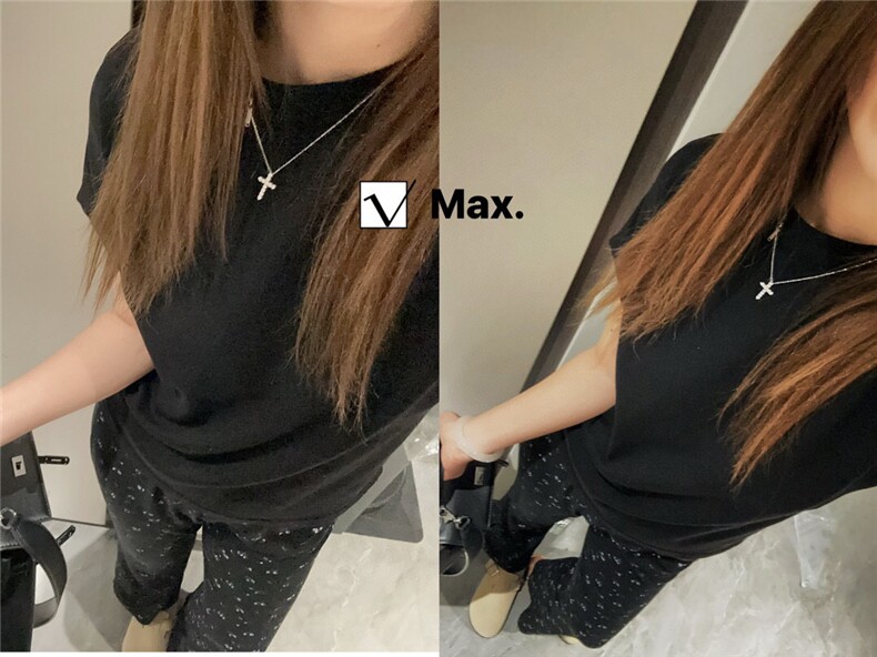 短袖t恤女款休闲时尚百搭洋气减龄显瘦上衣夏季,女装T恤,沐策羊绒