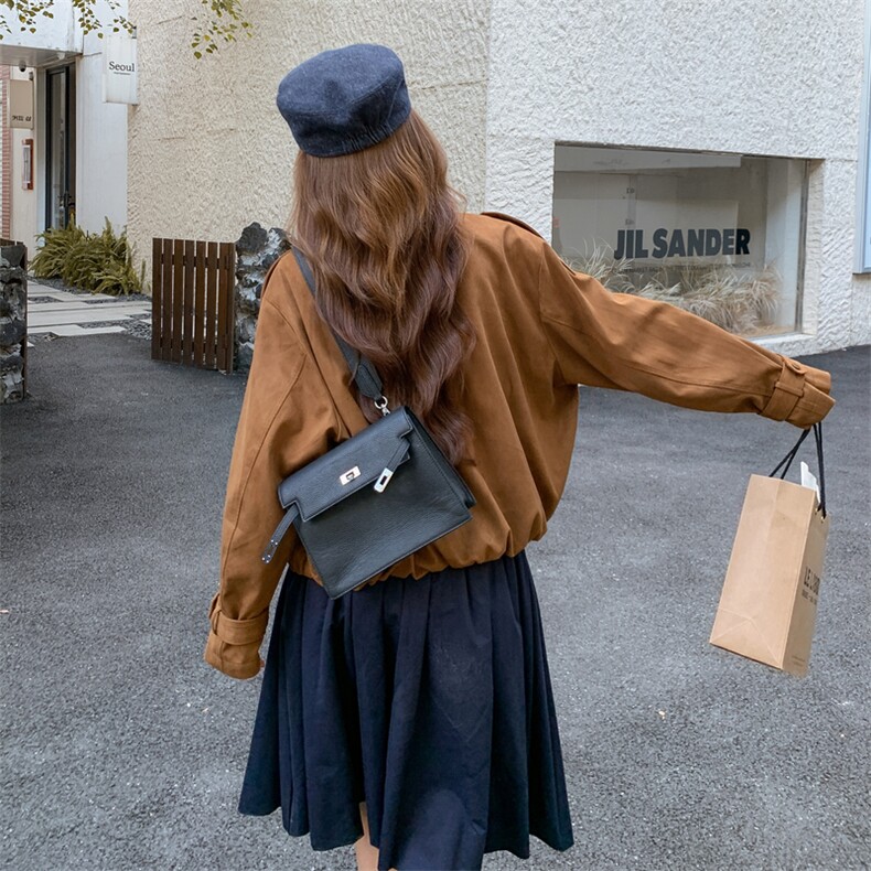 美式复古休闲风短外套女秋季2025新款仿鹿皮绒高级感宽松百搭上衣,女装短外套,帛锦泉