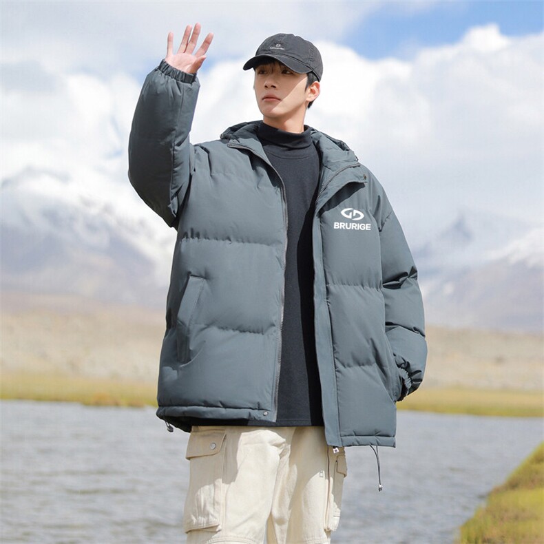 现货 抖音得物可供视频 三防加厚羽绒连帽棉衣外套面包棉服 85538图片