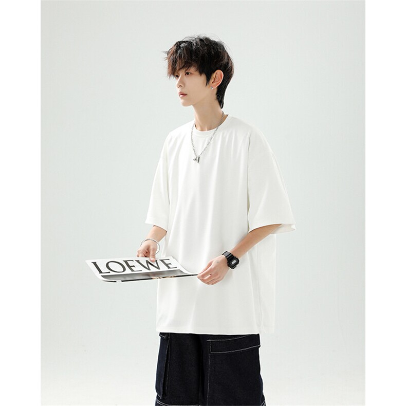 8XL-M高品质重磅棉光版纯色短袖T恤百搭款半截袖五分袖DX332特P23,男装T恤,电商D206-1