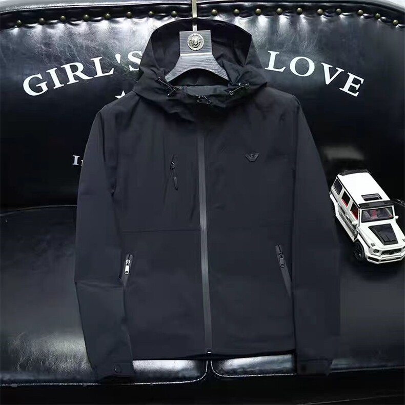 (网图)欧洲简约轻奢金属标飞鹰休闲棉服薄棉外套313B-JK9930-P100,男装棉衣,星座313B