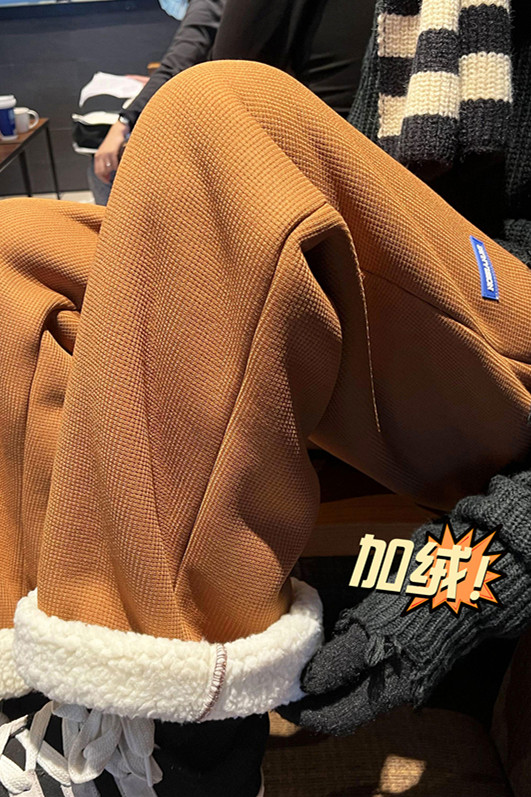 XZ616冬季新款华夫格羊羔毛加绒加厚休闲裤TY447P65控78,男装休闲裤,星座512A（原616）