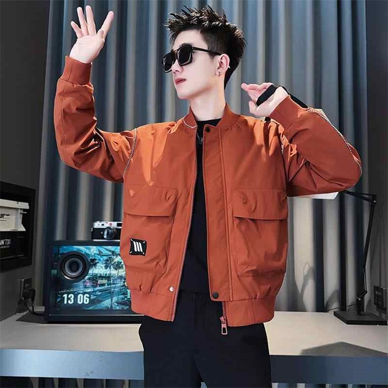 1506-1/JG711/P62男款春秋季高级感痞帅棒球服百搭工装外套，男装工装外套，星座1506-1