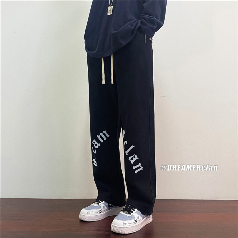 k820-p55-控78拉链黄泥牛仔在高阶宽松大码牛仔裤cityboy,男装牛仔裤,星座116