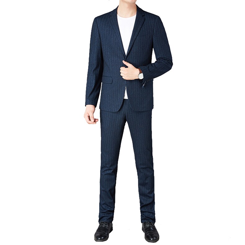 ASD8959秋季新款男士西服两件套套装西装修身商务休闲P275,男装西服套装,电商B360
