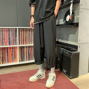 夏季港风纯色速干松紧腰抽绳运动休闲裤D201-DM36-P30图片