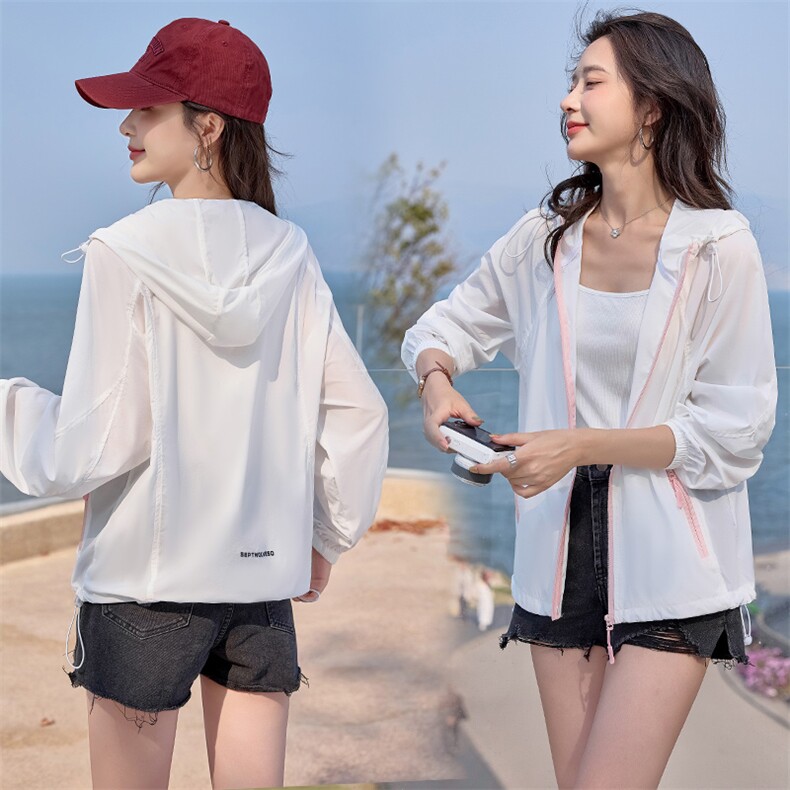 休闲时尚防晒衣女2025夏季新款户外透气轻薄外套宽松高品质防晒服，女装防晒衣，以桐