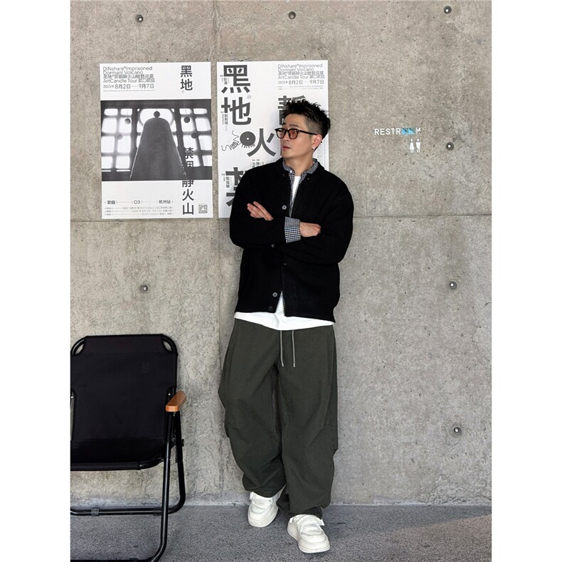 1506-1/ZMY041/P72冬新款复古假两件设计针织外套男士高级感男女,女装短外套,星座1506-1