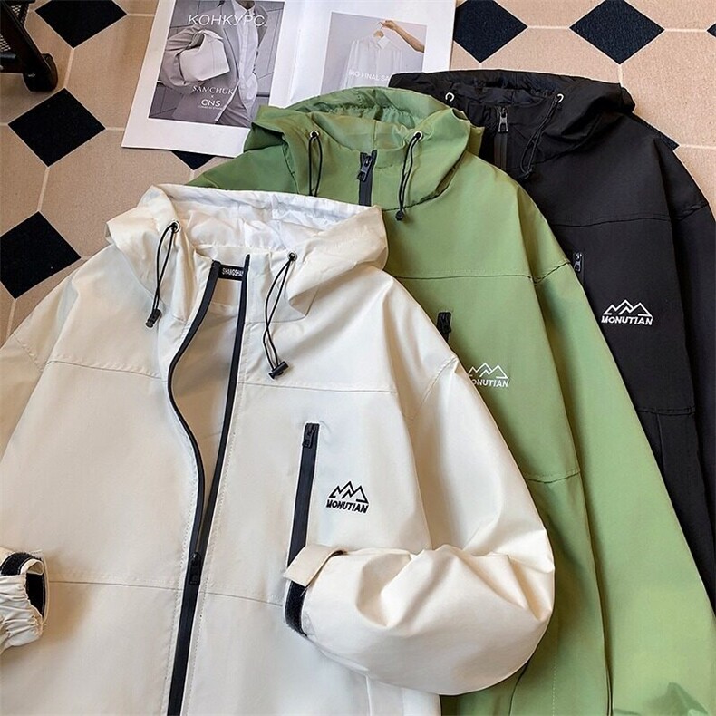 美式机能桑延连帽冲锋衣外套男2025新款户外登山防水防风夹克672，男装夹克，星座310B-1