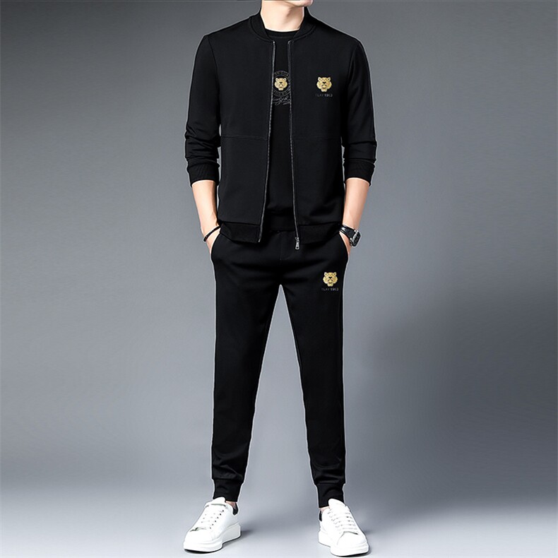 SA9680-3钱塘2020-2冬季新款时尚休闲中青年男士卫衣套装P243，男装休闲套装，钱塘207-2