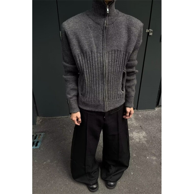 开衫毛衣男士冬季新款中老年爸爸冬装加绒加厚休闲针织衫外套,男装针织衫/毛衣,星座506A