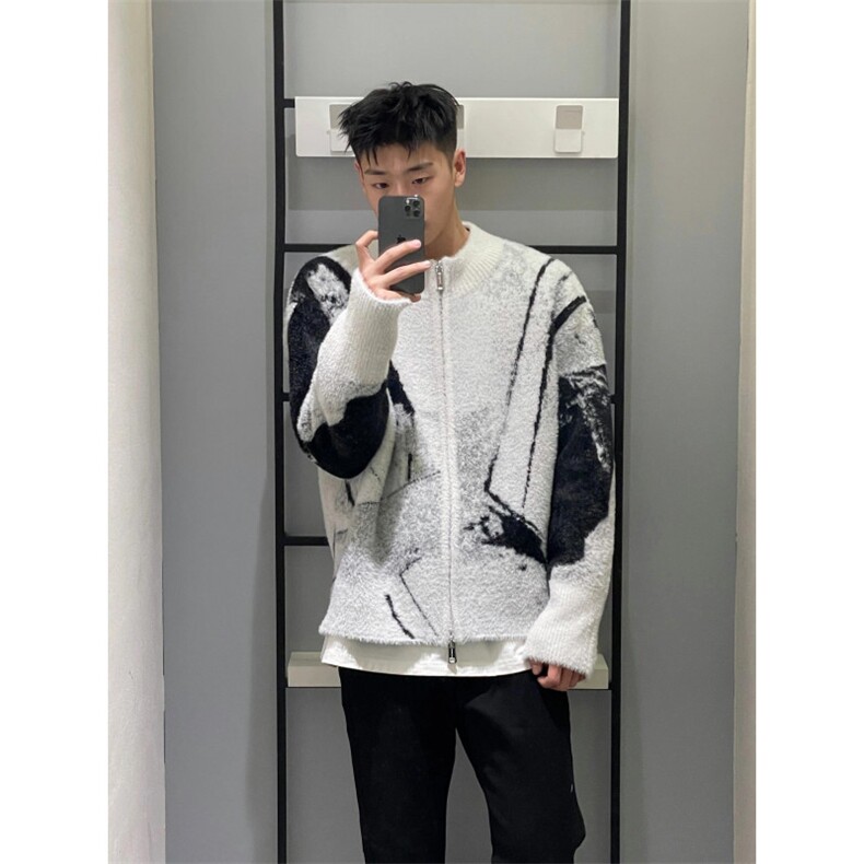 【有货】cleanfit撞色毛衣男秋冬高级痞帅开衫针织衫B06LL-特P68,男装针织衫/毛衣,星座1007（原301D）