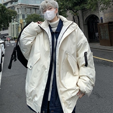 港风棉衣外套男冬季宽松青少年厚款保暖羽绒棉服M066P120控158，男装棉衣，电商A157