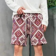 夏季男士色织提花潮流时尚休闲短裤透气百搭沙滩裤情侣同款五分裤，男装休闲裤，星座506A