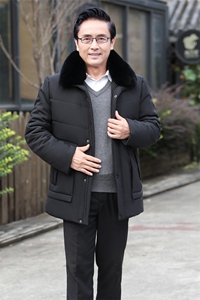 8816/ 爸爸棉衣有大码中老年冬装外套中长款加绒加厚保暖棉服图片