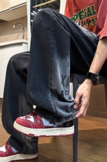 薄款现货印花牛仔裤男宽松直筒休闲长裤子GK27-P60-限价78，男装牛仔裤，星座310A-1