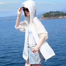 舒适时尚防晒衣潮流长袖2021年夏季中长款个性气质图片