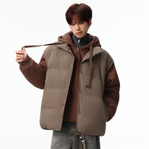 新款冬季羽绒棉服棉袄连帽假两件韩版宽松外套A436-2511-P85图片