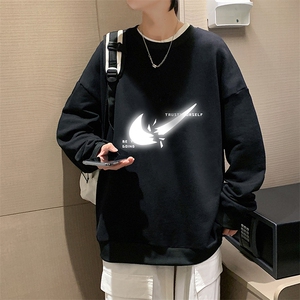 S6111-P28加绒款-P33秋季圆领卫衣男大码韩版宽松长袖外套