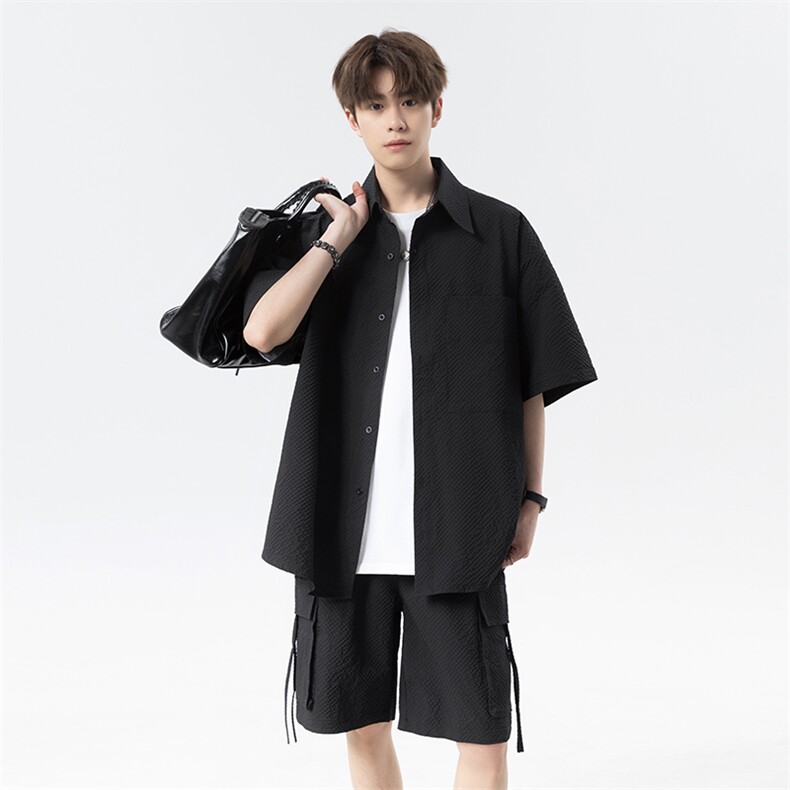 港风Cityboy工装短袖衬衫套装DC2191上衣30-DK8533裤子30【特价】图片