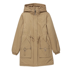 派克服女秋冬舒适中长款休闲贴身女款气质纯色外套，女装棉衣/棉服，曼沙奕珂