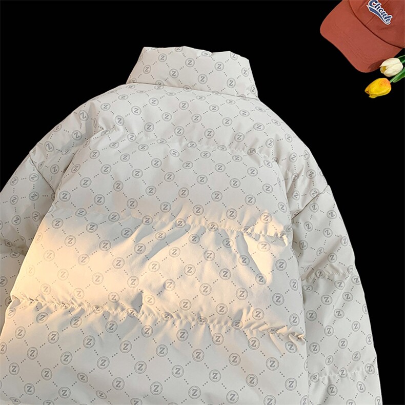 新款笑脸贴标字母加绒加厚保暖棉衣面包服A316-1-Y104P85控118,男装棉衣,星座906（原电商a316-1）
