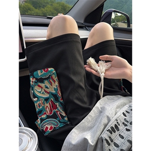 短裤男夏季美式复古拼接五分裤潮牌宽松大码XZ102B-1DK2512P30图片