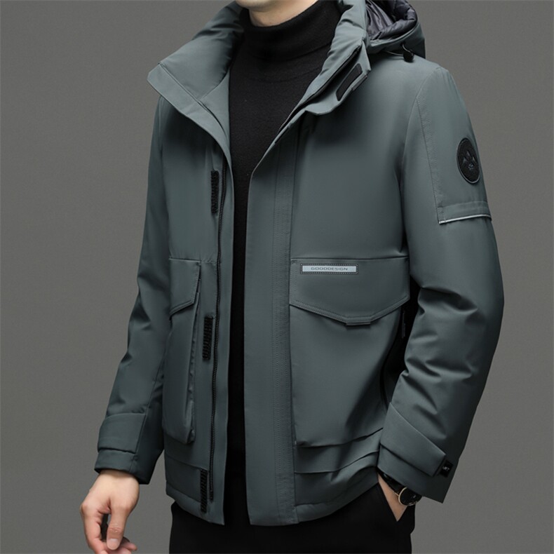 CSYR89616钱塘2020-2冬季厚款商务休闲中年男士连帽羽绒服P292,男装羽绒服,钱塘207-2