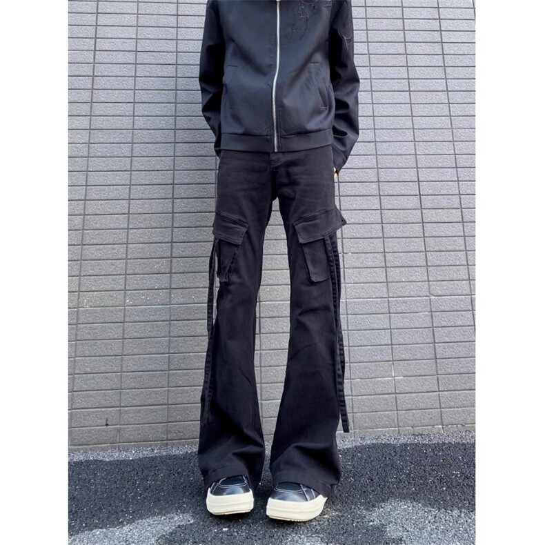 美式工装牛仔裤多袋街头潮牌宽松直筒微喇休闲长裤K71396-P45网图,男装牛仔裤,电商B245