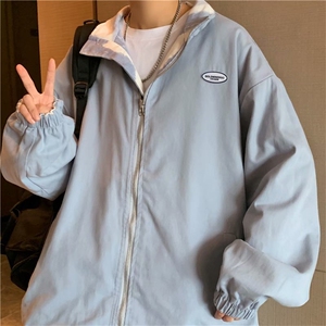 双面穿ins潮痞帅超火外套男春秋季hiphop高街上衣宽松欧美式工装图片