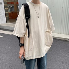 时尚潮牌日系青春流行T恤圆领城市风貌短袖潮新款男潮流标准春季，男装T恤，星座716-2