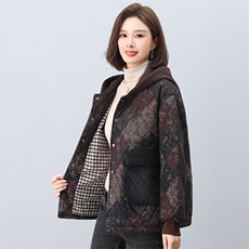 时尚保暖棉服女冬季新款加厚短款外套宽松显瘦连帽棉衣，女装棉衣/棉服，悦见她