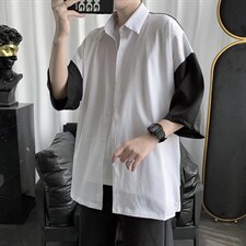 五分袖衬衫春款男港风潮流C00005P30，男装衬衫，星座1116-2