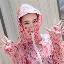 防晒衣女短款2024夏新款防晒服皮肤衣碎花学生仙女透气骑车薄外套，女装防晒衣，可可小西