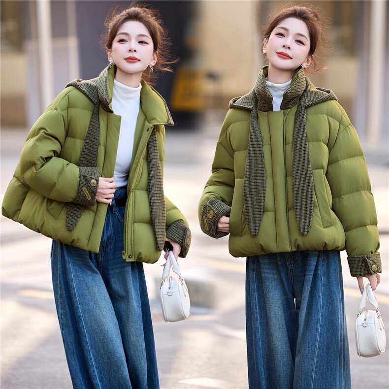 [现货现货]2026冬装新款羽绒服女短款90白鸭绒外套帽子可拆卸现货,女装羽绒服,一安秀