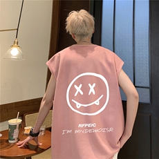 2025新款重磅高品质麂皮绒无袖坎肩背心恶魔笑脸印花JB4155-特P19，男装背心/马甲，星座508（原C305）
