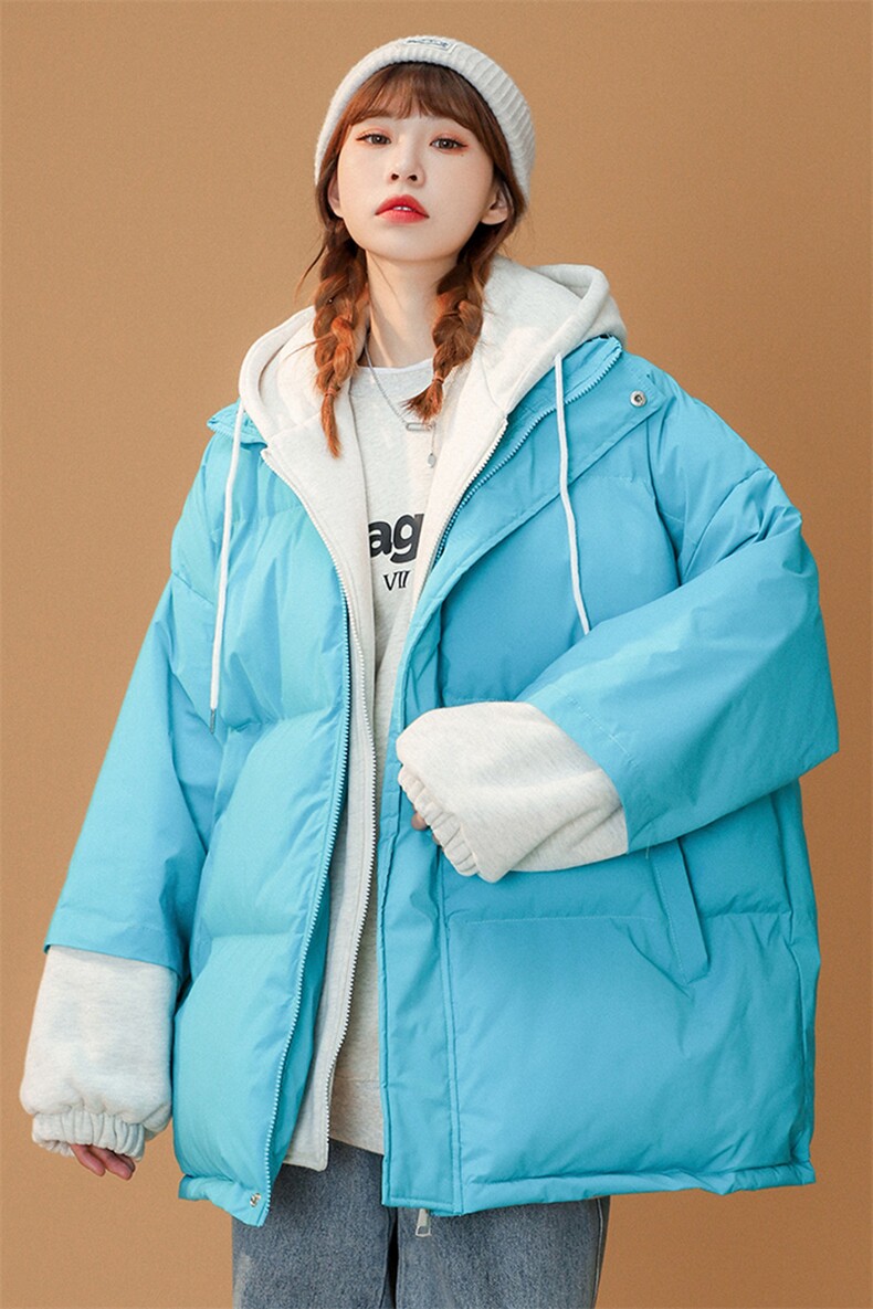 @中性-冬季假两件棉衣男潮牌韩版外套加厚棉服A125-Y290-P125，男装棉衣，电商A125