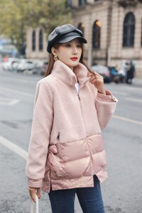 冬款皮毛一体拼羽绒,其它,倾爽