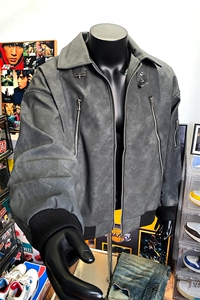 美拉德棕色皮衣外套拉链机车服飞行员夹克 JK963 特P78图片