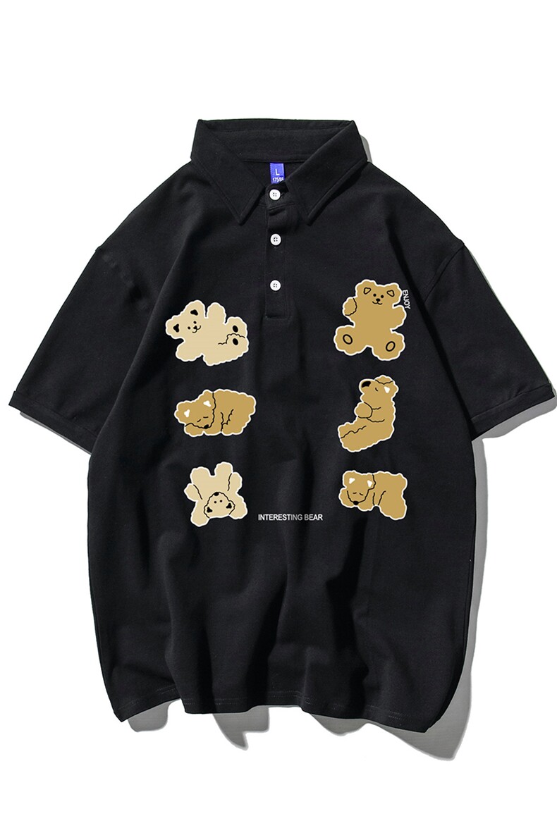 T恤潮流圆领男港风印花POLO衫百搭休闲时尚DS-B299-ZY1288P35,男装T恤,电商A061-1