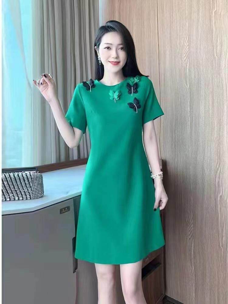 现货，手工蝴蝶连衣裙，女装连衣裙，迪蔓君翔