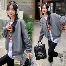 现货2024年春季新款时尚休闲重工烫钻贴标棒球服外套女，女装短外套，MQ