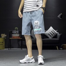 1港风休闲大码M-5XL运动5分裤原宿潮流五分裤男中裤7168P25控38，男装牛仔裤，星座226-2